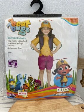 SALE! Beat Bugs Buzz Toddler Halloween Costume - Yellow & Purple 3/4T